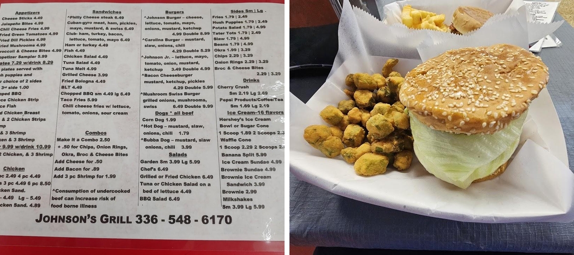 Johnson's Family Grill Menu