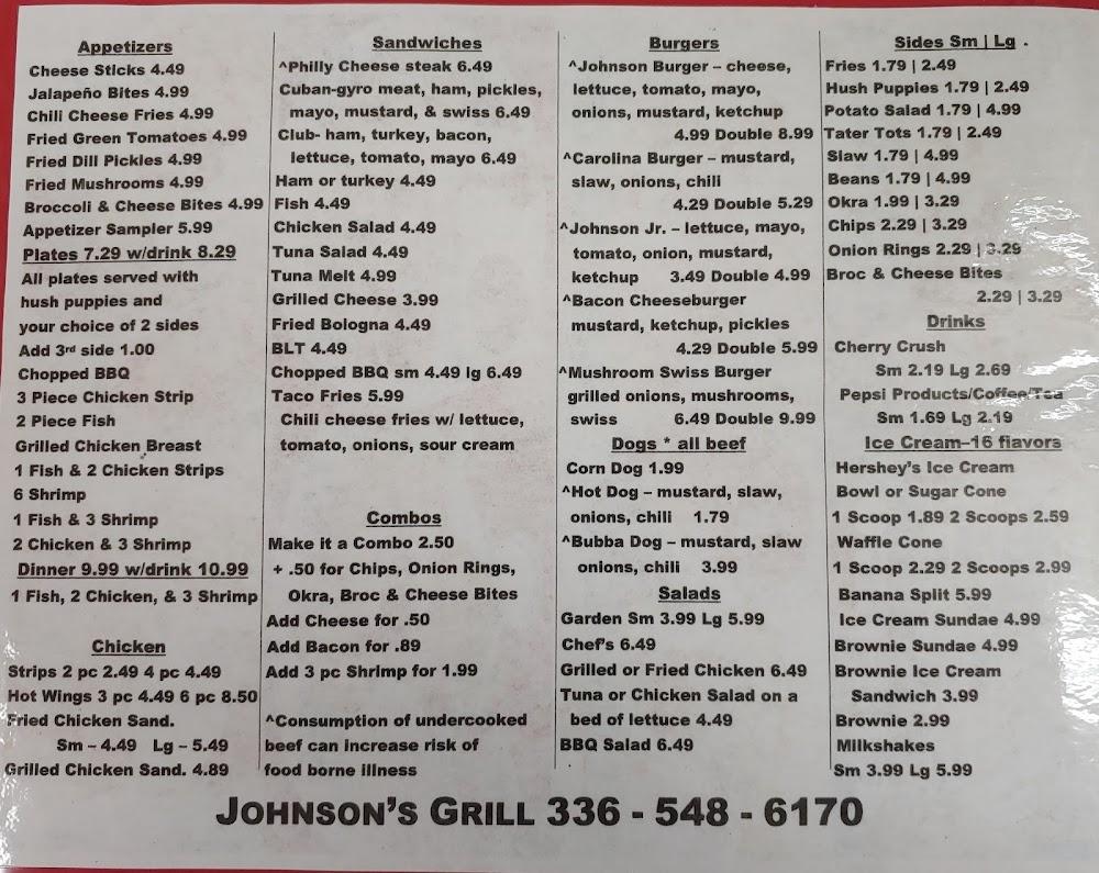 Johnson's Family Grill Menu image 4